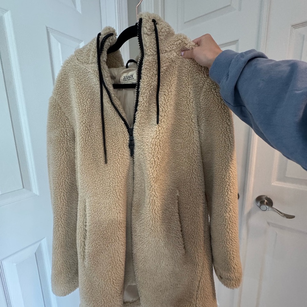 a.n.a Cream Teddy Jacket